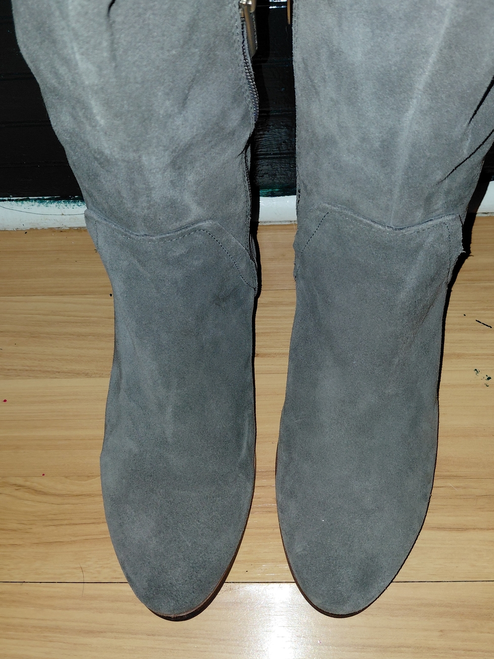 Vince Camuto Women's Over-the-Knee Suede Boots - Gray Size 9.5 - Picture 3 of 7